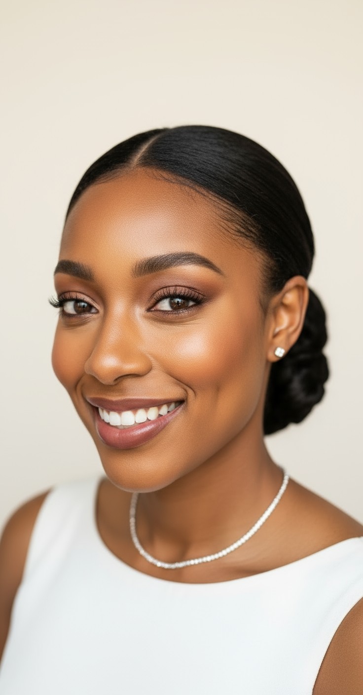 After Bridal Updo Low Bun